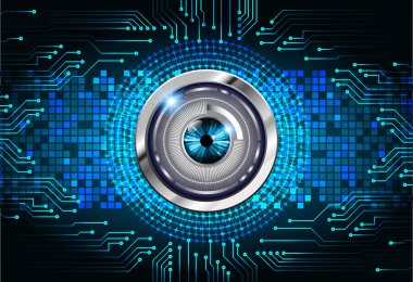 Siber güvenlik kavramı arka plan, dijital soyut vektör çizimi tasarımı