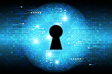 Soyut yüksek hızlı dijital internet bağlantısı tasarımı, siber güvenlik kavramı arka planı