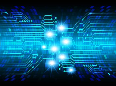 Soyut fütüristik teknoloji kavramı. Dijital Veri İllüstrasyonu.