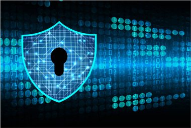 Soyut yüksek hızlı dijital internet bağlantısı tasarımı, siber güvenlik kavramı arka planı