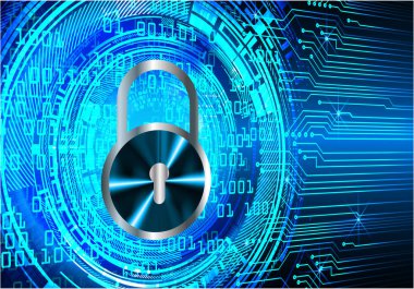 Soyut yüksek hızlı dijital internet bağlantısı tasarımı, siber güvenlik kavramı arka planı