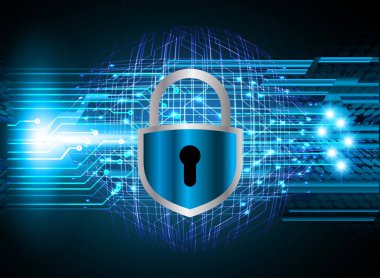 Soyut yüksek hızlı dijital internet bağlantısı tasarımı, siber güvenlik kavramı arka planı