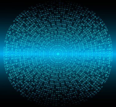 Mavi siber devre gelecekteki teknoloji konsepti