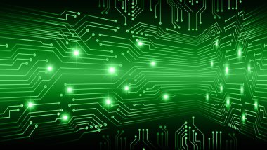 Soyut fütüristik teknoloji kavramı. Dijital Veri İllüstrasyonu.