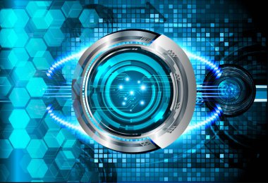 Mavi siber devre gelecekteki teknoloji konsepti