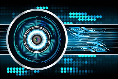 Siber güvenlik kavramı arka plan, dijital soyut vektör çizimi