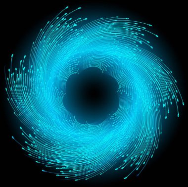 soyut dijital veri vektörü illüstrasyon arka planı, mavi ve siyah renkler