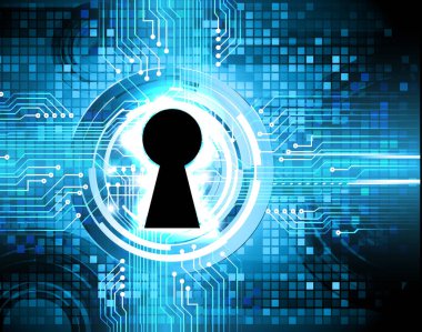 Soyut yüksek hızlı dijital internet bağlantısı tasarımı, siber güvenlik kavramı arka planı