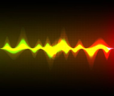 Ses dalgaları salınıyor karanlık ışık