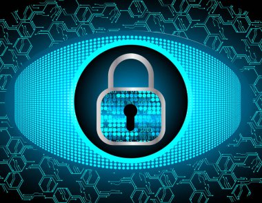 Soyut yüksek hızlı dijital internet bağlantısı tasarımı, siber güvenlik kavramı arka planı