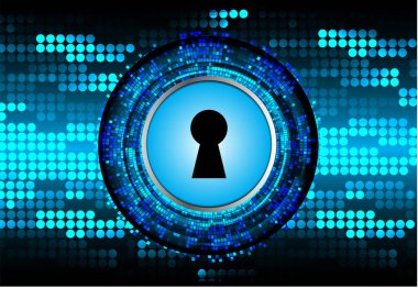 anahtar deliğine sahip siber güvenlik kavramı, soyut yüksek hızlı dijital internet bağlantı tasarımı