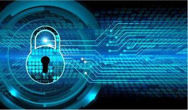 Soyut yüksek hızlı dijital internet bağlantısı tasarımı, siber güvenlik kavramı arka planı