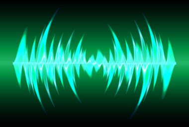 Ses dalgaları salınıyor karanlık ışık