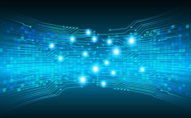 Soyut fütüristik teknoloji kavramı. Dijital Veri İllüstrasyonu.