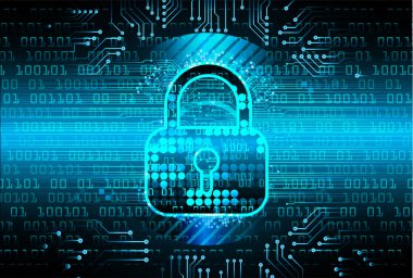 Soyut yüksek hızlı dijital internet bağlantısı tasarımı, siber güvenlik kavramı arka planı