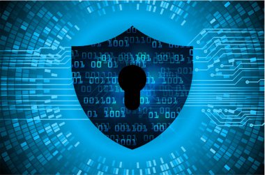 Soyut yüksek hızlı dijital internet bağlantısı tasarımı, siber güvenlik kavramı arka planı