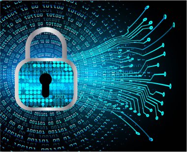 Soyut yüksek hızlı dijital internet bağlantısı tasarımı, siber güvenlik kavramı arka planı