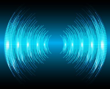 Siber güvenlik teknolojisi, bilgi siber güvenlik kavramı için soyut bir geçmiş. Vektör illüstrasyonu.