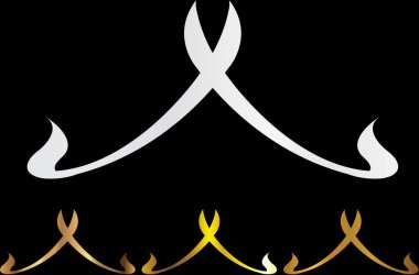 Tayland sanat dekorasyonu unsuru. Vektör illüstrasyonu