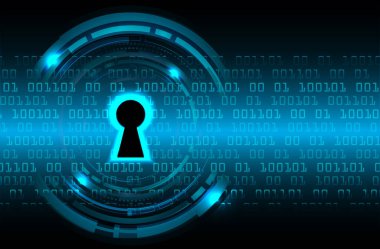 Soyut yüksek hızlı dijital internet bağlantısı tasarımı, siber güvenlik kavramı arka planı