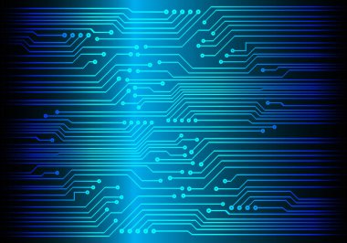 Mavi siber devre gelecekteki teknoloji konsepti