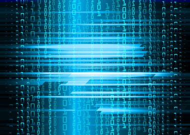 Mavi siber devre gelecekteki teknoloji konsepti