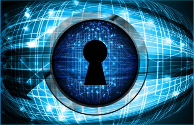 Soyut yüksek hızlı dijital internet bağlantısı tasarımı, siber güvenlik kavramı arka planı