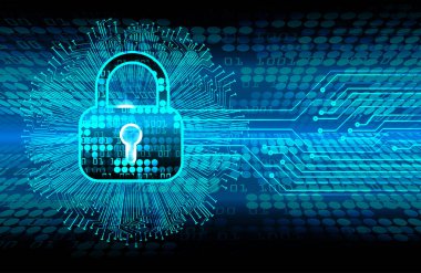 Soyut yüksek hızlı dijital internet bağlantısı tasarımı, siber güvenlik kavramı arka planı