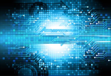 Mavi siber devre gelecekteki teknoloji konsepti