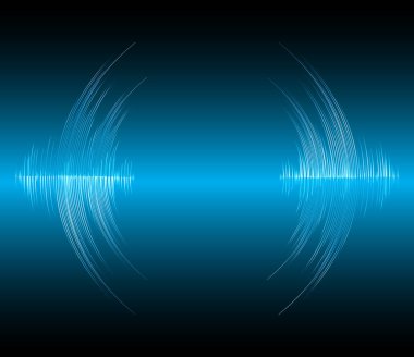 Ses dalgaları salınıyor karanlık ışık
