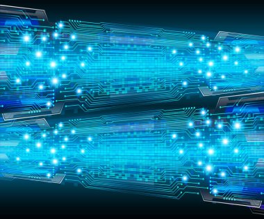 Mavi siber devre gelecekteki teknoloji konsepti