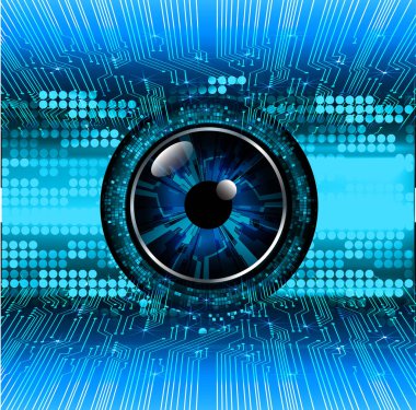 Siber güvenlik teknolojisi, bilgi siber güvenlik kavramı için soyut bir geçmiş. Vektör illüstrasyonu.