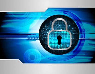 Soyut yüksek hızlı dijital internet bağlantısı tasarımı, siber güvenlik kavramı arka planı