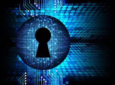 Soyut yüksek hızlı dijital internet bağlantısı tasarımı, siber güvenlik kavramı arka planı