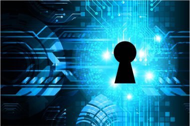 Soyut yüksek hızlı dijital internet bağlantısı tasarımı, siber güvenlik kavramı arka planı