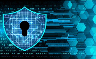 Soyut yüksek hızlı dijital internet bağlantısı tasarımı, siber güvenlik kavramı arka planı