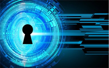 Soyut yüksek hızlı dijital internet bağlantısı tasarımı, siber güvenlik kavramı arka planı