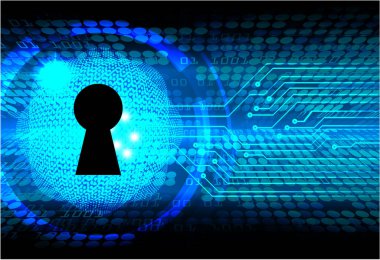 Soyut yüksek hızlı dijital internet bağlantısı tasarımı, siber güvenlik kavramı arka planı