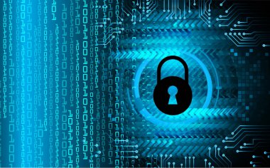 Dijital arkaplanda soyut yüksek hız ve siber güvenlik tasarımı