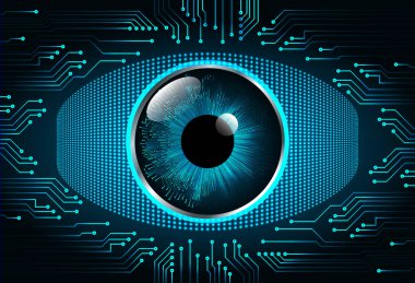 Siber güvenlik kavramı arka plan, dijital soyut vektör çizimi tasarımı