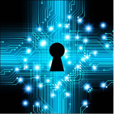 Soyut yüksek hızlı dijital internet bağlantısı tasarımı, siber güvenlik kavramı arka planı