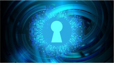 Soyut yüksek hızlı dijital internet bağlantısı tasarımı, siber güvenlik kavramı arka planı