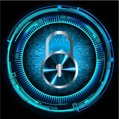 Soyut yüksek hızlı dijital internet bağlantısı tasarımı, siber güvenlik kavramı arka planı