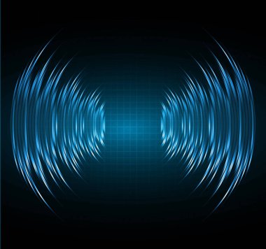 Ses dalgaları salınıyor karanlık ışık