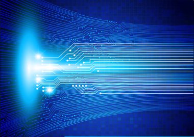 Siber güvenlik teknolojisi, bilgi siber güvenlik kavramı için soyut bir geçmiş. Vektör illüstrasyonu.