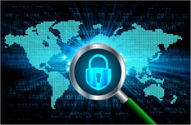 Soyut yüksek hızlı dijital internet bağlantısı tasarımı, siber güvenlik kavramı arka planı