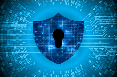 Soyut yüksek hızlı dijital internet bağlantısı tasarımı, siber güvenlik kavramı arka planı