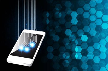 cep telefonu, güvenlik konsepti, dijital ve siber güvenlik konusunda kapalı asma kilit