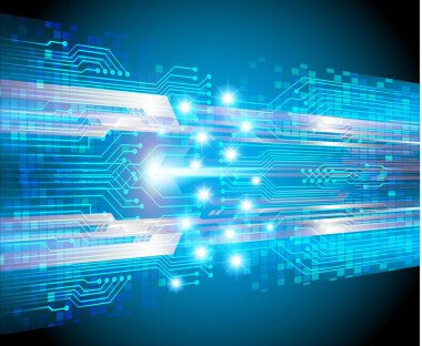 Soyut fütüristik teknoloji kavramı. Dijital Veri İllüstrasyonu.