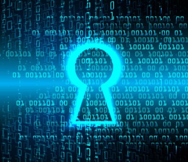 Soyut yüksek hızlı dijital internet bağlantısı tasarımı, siber güvenlik kavramı arka planı